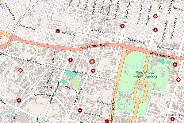 Map showing Noir Coffee House in Jaipur
