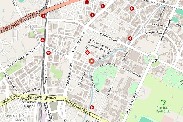 Map showing Bites of Tibet in Jaipur