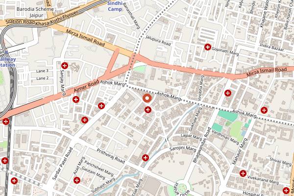 Map showing Mirove Artisanal Kitchen in Jaipur