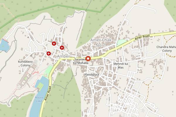 Map showing Amer Fort Rooftop Cooking Class with Dinner in Jaipur