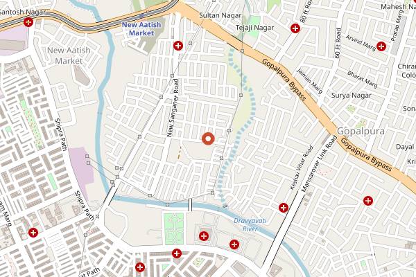 Map showing Authentic Indian Cooking Class with a Local Family in Jaipur