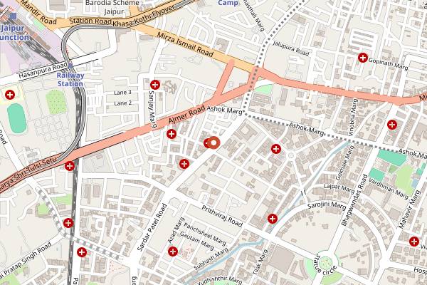 Map showing Jaipur Modern Kitchen in Jaipur