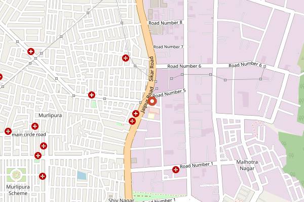 Map showing Zarin in Jaipur