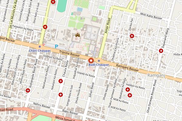 Map showing Ramchandra Kulfi Bhandar in Jaipur