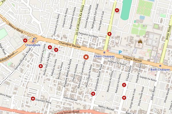 Map showing Sampat Namkeen Bhandar in Jaipur