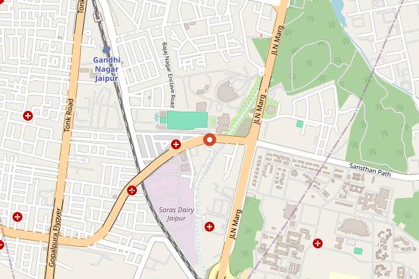 Map showing Lighthouse Brewery, Bar & Kitchen in Jaipur