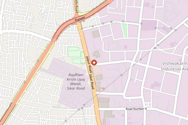 Map showing Sharma Dhaba & Garden in Jaipur