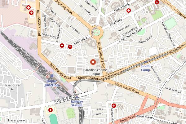 Map showing The Forresta Kitchen & Bar in Jaipur