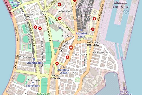 Map showing Ekaa Bar Cocktails in Mumbai