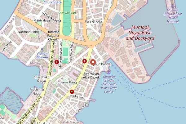 Map showing Sea Lounge in Mumbai