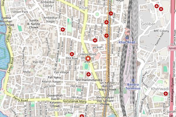 Map showing Doolally Taproom Bandra in Mumbai