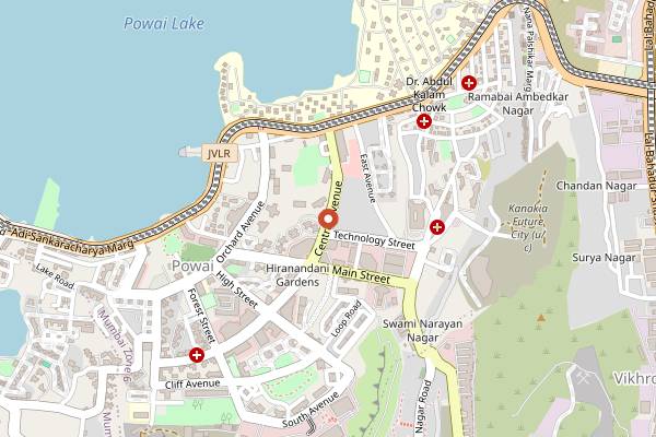 Map showing Independence Brewing Company Powai in Mumbai