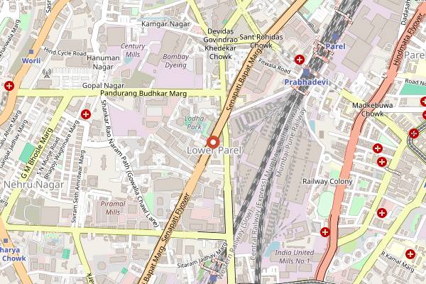 Map showing The White Owl Brewery and Bistro in Mumbai
