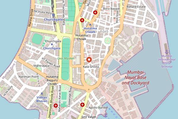 Map showing Americano Weekend in Mumbai