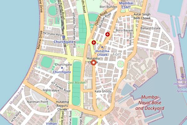 Map showing Khyber in Mumbai