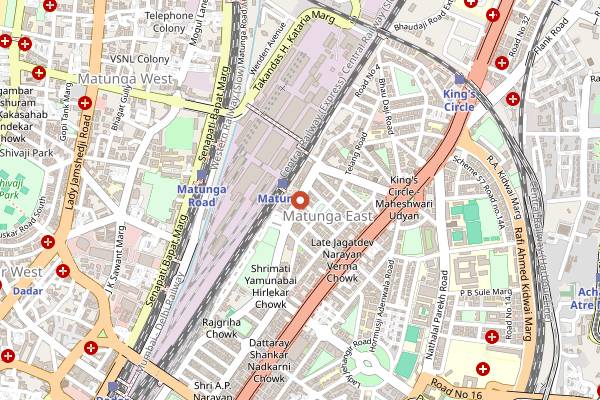 Map showing A Rama Nayak Udipi Shri Krishna in Mumbai