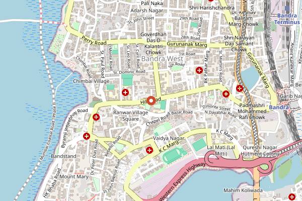 Map showing Candy and Green in Mumbai