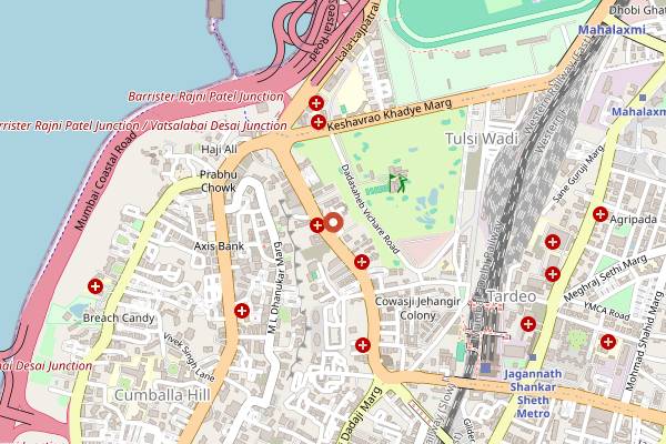 Map showing Swati Snacks in Mumbai