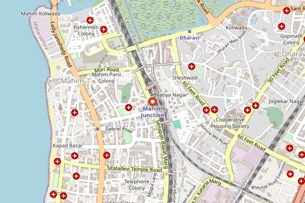 Map showing Dharavi Food and Culture Walk in Mumbai
