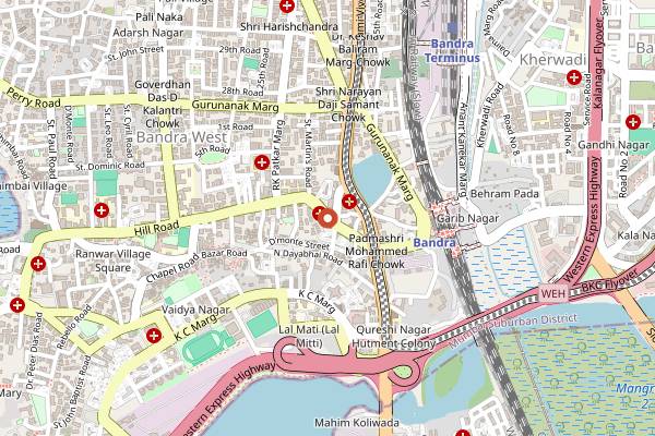 Map showing Elco Restaurant and Market in Mumbai