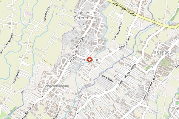 Map showing Copenhagen Bakery (Pererenan) in Bali