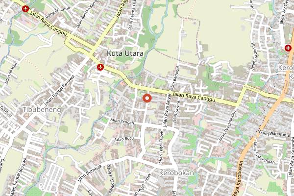 Map showing Wheatfields Bread Lab in Bali