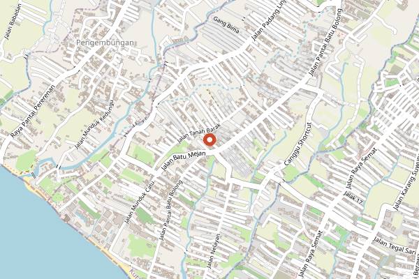Map showing FINNS Beach Club in Bali