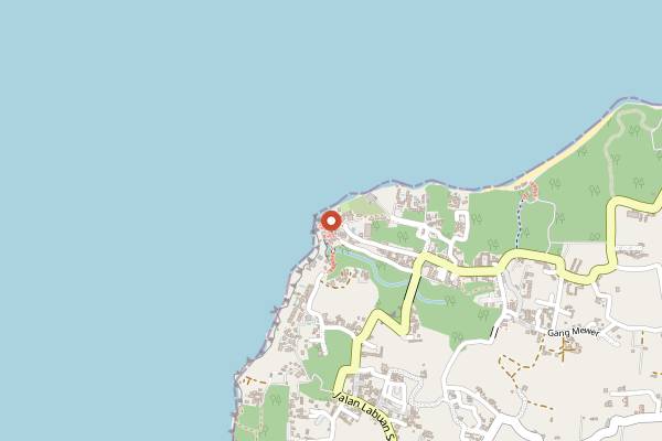 Map showing Single Fin in Bali