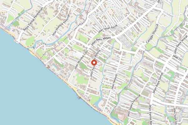 Map showing Black Sand Brewery in Bali