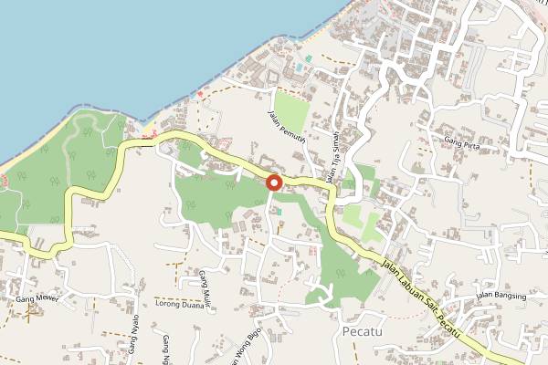 Map showing Bukit Cafe in Bali