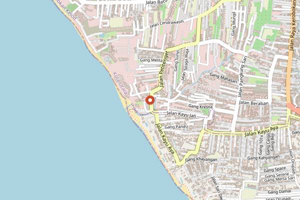 Map showing Seasalt (Alila Seminyak) in Bali