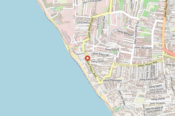 Map showing Cafe Kim Soo in Bali