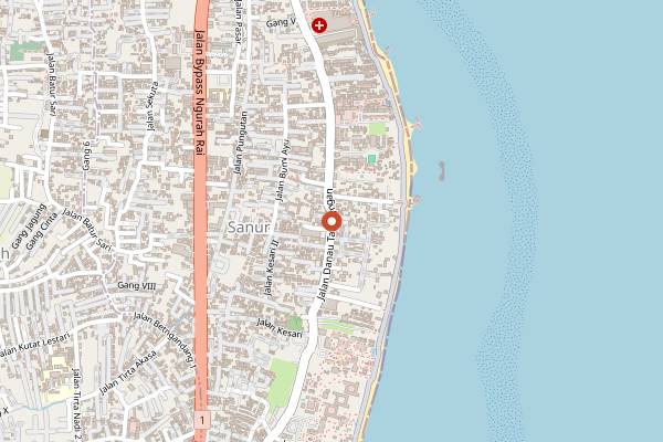Map showing Café Smörgås in Bali