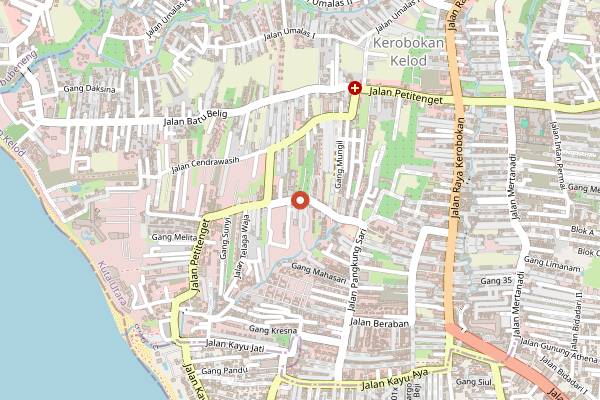 Map showing Coffee Cartel in Bali