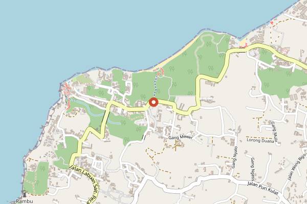 Map showing Suka Espresso (Uluwatu) in Bali