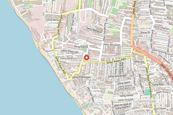 Map showing Titik Temu Coffee (Seminyak) in Bali