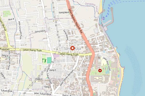 Map showing Warung Mak Beng in Bali