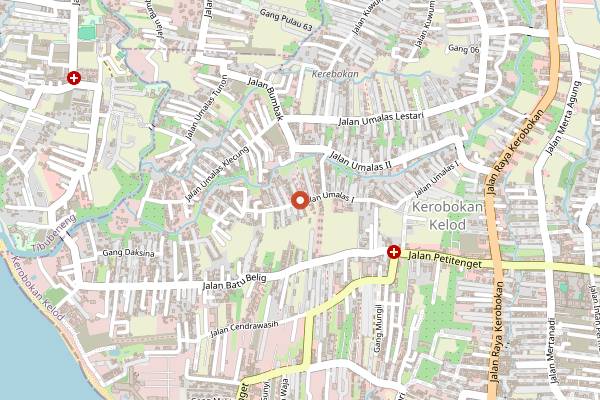 Map showing Bali Beans Coffee & Co in Bali