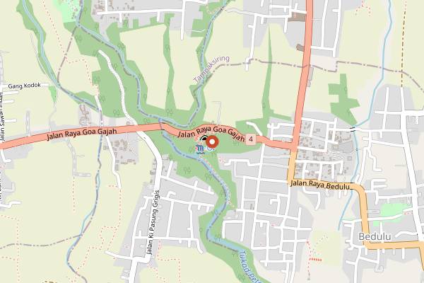 Map showing Tresna Bali Cooking School in Bali
