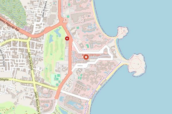 Map showing The Cave in Bali