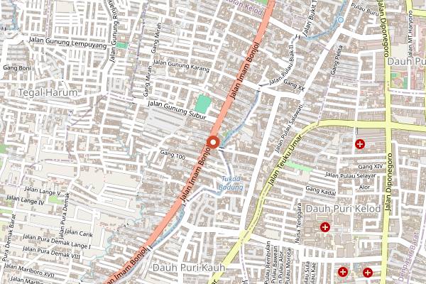 Map showing Tahoma Cafe & Eatery in Bali
