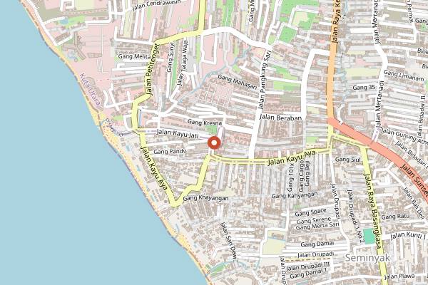 Map showing Estia in Bali