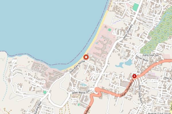 Map showing Menega Cafe in Bali