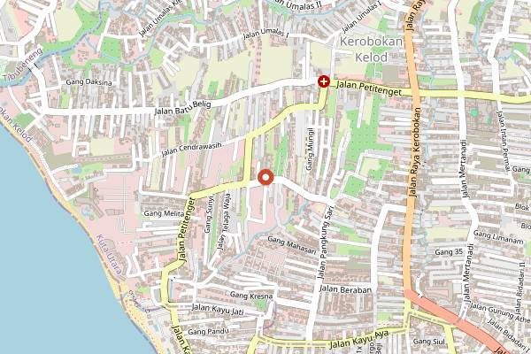 Map showing Mase Kitchen & Wine Bar in Bali