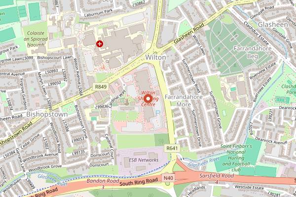 Map showing Brudair's Bakery Wilton in Cork