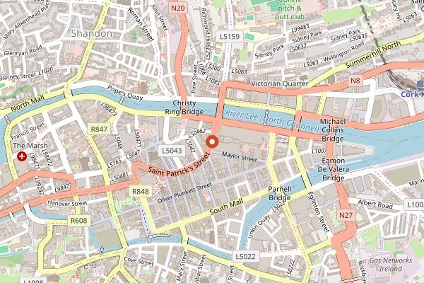 Map showing Cameron Bakery in Cork