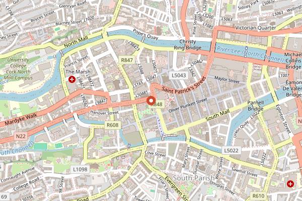 Map showing The Grumpy Bakers in Cork