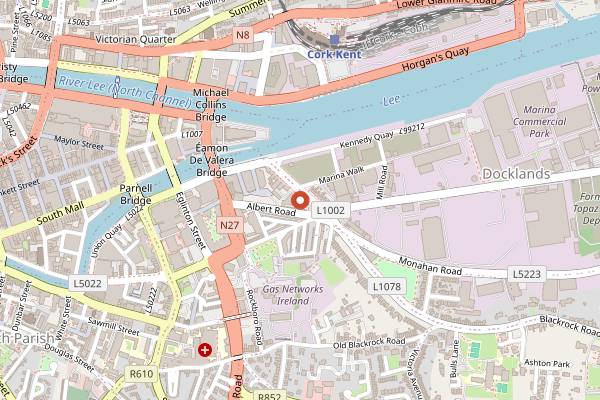 Map showing Goldberg's in Cork