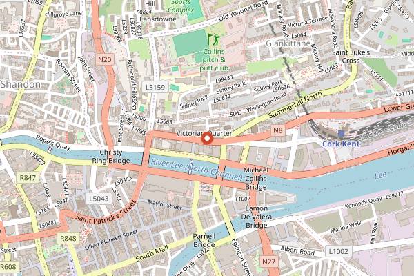 Map showing The Glass Curtain in Cork