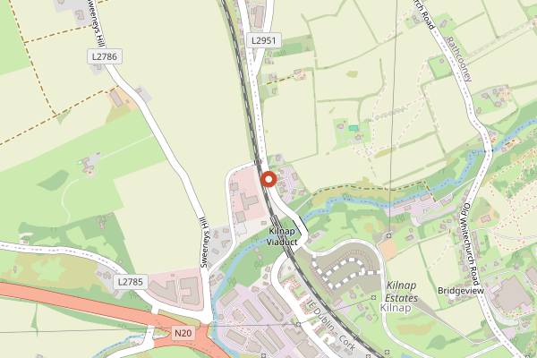 Map showing Bracken's Bakery in Cork